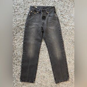 Size 23/30 Levi’s Black Straight Leg 501 Jeans